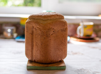 Ruddy, delicious bread on the table.