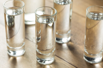 Strong Boozy Russian Vodka Shots