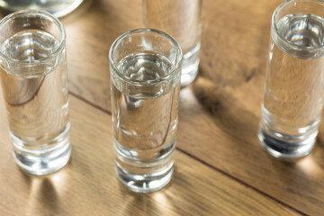 Strong Boozy Russian Vodka Shots