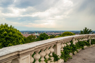 View over the city of Vicenza from Monte Berico, Veneto - Italy