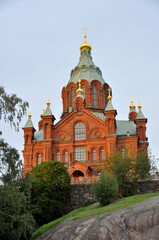 Fototapeta na wymiar Orthodoxe Uspensky Kathedrale in Helsinki, Finnland