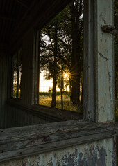 old wooden window