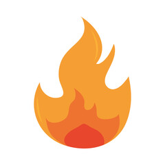 fire flame burning hot glow flat design icon