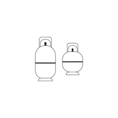 LPG gas cylinders icon logo