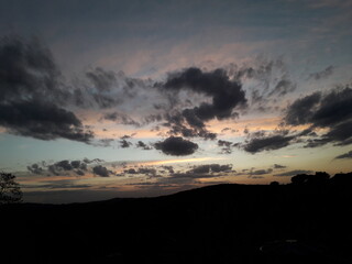 sunset in the mountains