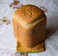 Ruddy, delicious bread on the table.