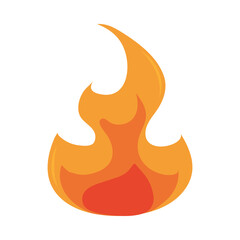 fire flame burning hot glow flat design icon