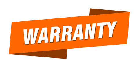 warranty banner template. warranty ribbon label sign