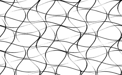 Swirled and curled stripes and brush strokes texture. Marble or acrylic atrwork imitation. Cool and swirly background. Abstract vector illustration. Black isolated on white. EPS10