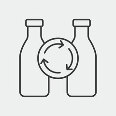 Recycling icon. Plastic bottles symbol modern, simple, vector, icon for website design, mobile app, ui. Vector Illustration