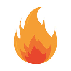 fire flame burning hot glow flat design icon