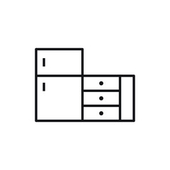 kitchen furniture icon vector