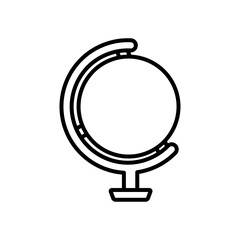 blank geography tool icon, line style