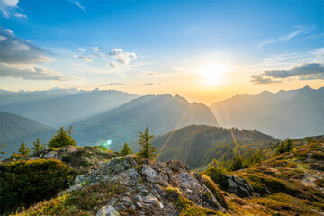 Fototapeta na wymiar Sommerurlaub in den Alpen