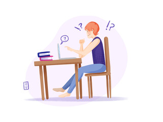 Man trying to solve a problem