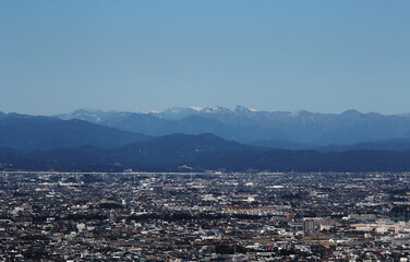 view of the Hamamatsu city and mountains