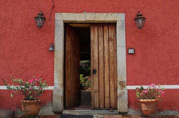 Entrada típica de una hacienda en México