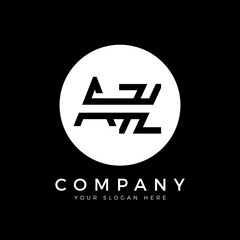AZ Logo Design Business Typography Vector Template. Creative Linked Letter AZ Logo Template. AZ Font Type Logo