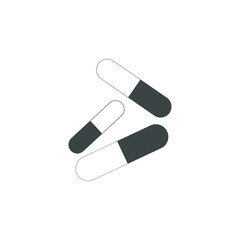 Pills icon in trendy flat style isolated on white background. Pills icon vector illustration, EPS 10.
