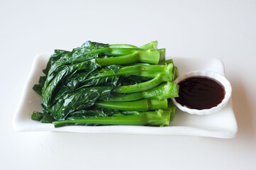 Chinese broccoli with oyster sauce