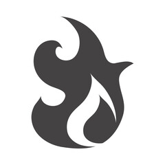 fire flame burning hot glow silhouette design icon