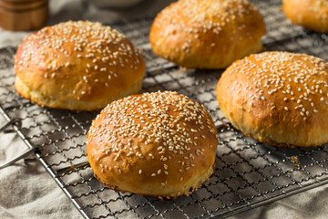 Homemade Sesame Seed Hamburger Buns