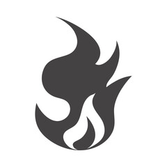 fire flame burning hot glow silhouette design icon