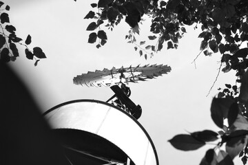 black and white Windmill