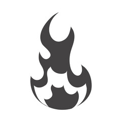 fire flame burning hot glow silhouette design icon