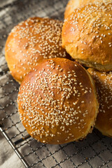 Homemade Sesame Seed Hamburger Buns