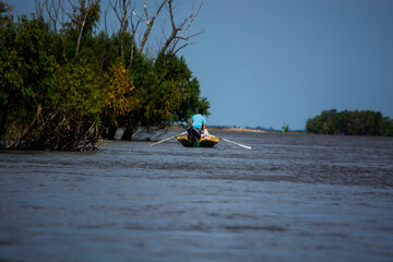kayaking in the river