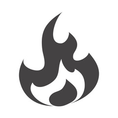 fire flame burning hot glow silhouette design icon
