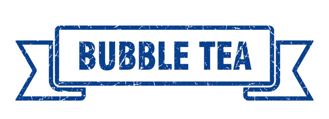 bubble tea ribbon. bubble tea grunge band sign. bubble tea banner