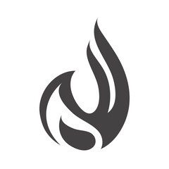 fire flame burning hot glow silhouette design icon