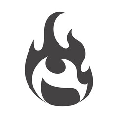 fire flame burning hot glow silhouette design icon
