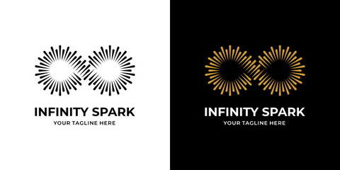 Fototapeta premium Infinity Spark Logo. Continue Icon Symbol.