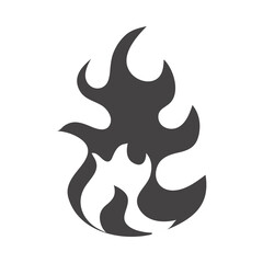 fire flame burning hot glow silhouette design icon