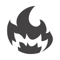 fire flame burning hot glow silhouette design icon