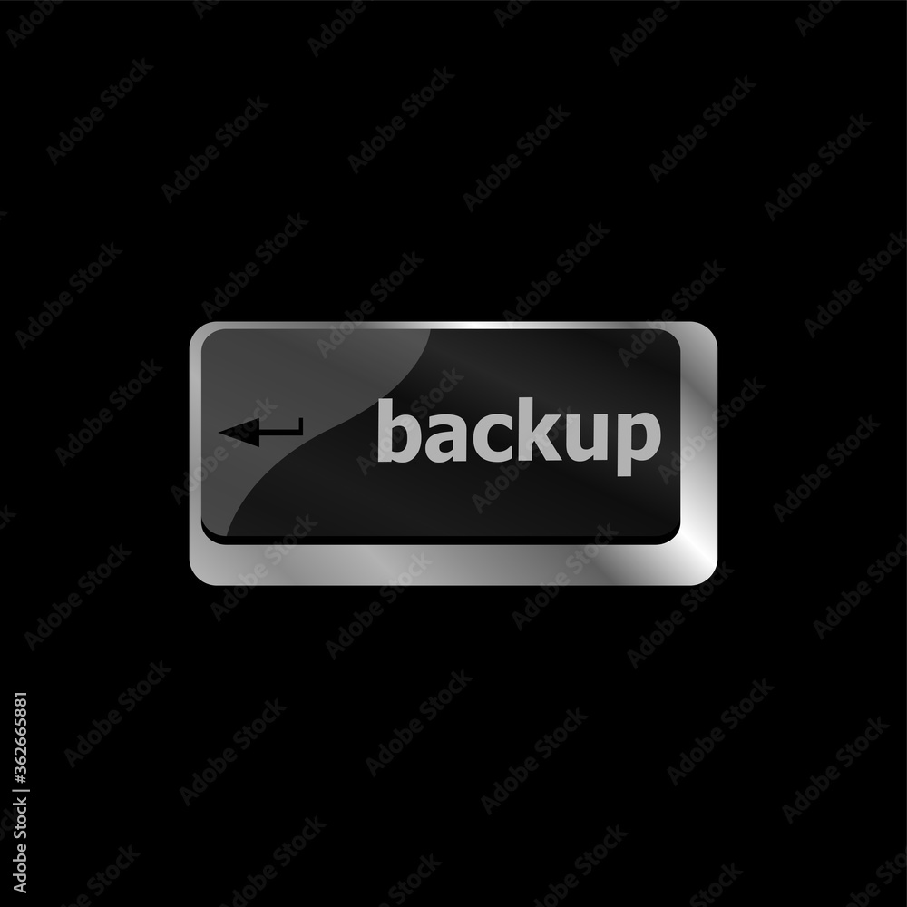 Poster backup computer key in for archiving and storage