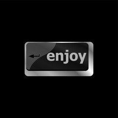 Enjoy Life Concept Aluminum Keyboard with Enjoy Text