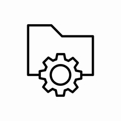 Outline folder setting icon.Folder setting vector illustration. Symbol for web and mobile