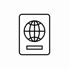 Outline foreign passport icon.Foreign passport vector illustration. Symbol for web and mobile