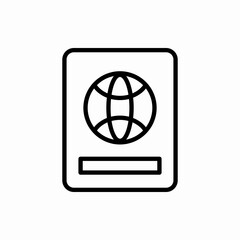 Outline foreign passport icon.Foreign passport vector illustration. Symbol for web and mobile