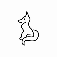 Outline fox icon.Fox vector illustration. Symbol for web and mobile