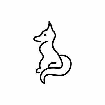 Outline fox icon.Fox vector illustration. Symbol for web and mobile