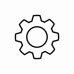 Outline gear icon.Gear vector illustration. Symbol for web and mobile