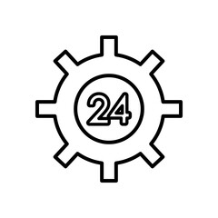 gear wheel with 24 hours service, line style