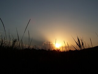 Fototapeta premium sunset in the mountains