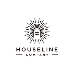House Building Apartment with Line concept style Logo Design For Company, business, agency property.