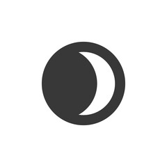 Moon phase. Waxing Crescent. Icon. Weather glyph vector illustration